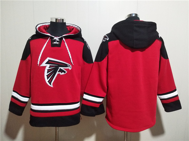 Men's Atlanta Falcons Blank Red Ageless Must-Have Lace-Up Pullover Hoodie